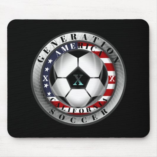 California Staat Generation X American Soccer Mousepad (Vorne)