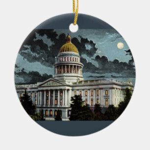 California Staat Hauptstadt Moonlight Keramikornament