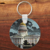 California Staat Hauptstadt Moonlight Schlüsselanh Schlüsselanhänger (Vorderseite)