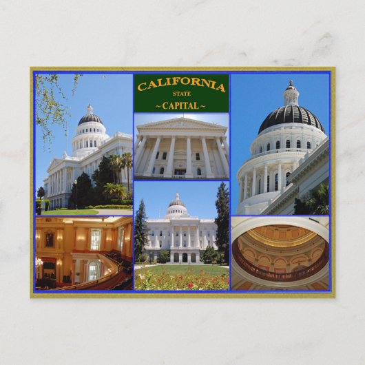 California Staat Hauptstadt Postkarte (Vorderseite)