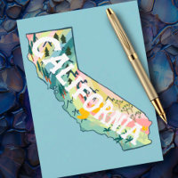 California Staat Illustriert Map