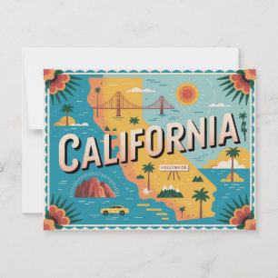 California Staat illustrierte Karte
