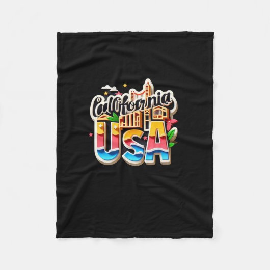 California Staat in den USA Fleecedecke (Vorderseite)