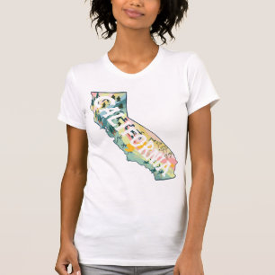 California Staat Karte T-Shirt
