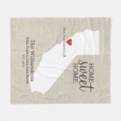 California Staat Liebe Zuhause Sweet Zuhause Custo Fleecedecke (Vorderseite (Horizontal))