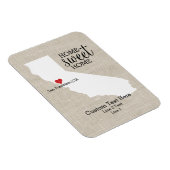 California Staat Liebe Zuhause Sweet Zuhause Custo Magnet (Rechte Seite)