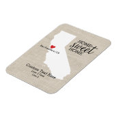California Staat Liebe Zuhause Sweet Zuhause Custo Magnet (Linke Seite)
