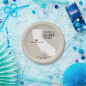 California Staat Liebe Zuhause Sweet Zuhause Custo Pappteller (Party)