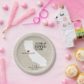 California Staat Liebe Zuhause Sweet Zuhause Custo Pappteller (Party)