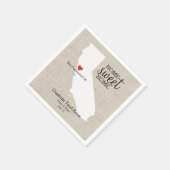 California Staat Liebe Zuhause Sweet Zuhause Custo Serviette (Ecke)
