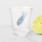 California Staat Map Belong Schnapsglas (Rückseite)