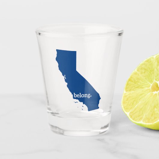 California Staat Map Belong Schnapsglas (Vorderseite)