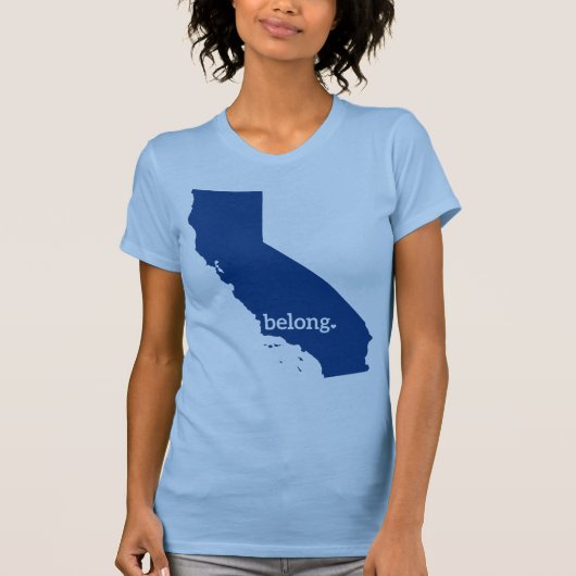 California Staat Map Belong T-Shirt (Vorderseite)