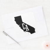 California Staat Map CA AbkürzungsStickers Quadratischer Aufkleber (Umschlag)