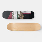 California Staat Map - Cali Bear Skateboard (Horizontal)