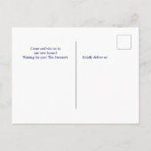 California Staat Map Marine Aquarell Zuhause beweg Ankündigungspostkarte (Rückseite)