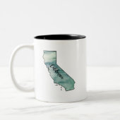 California Staat Map Zweifarbige Tasse (Links)