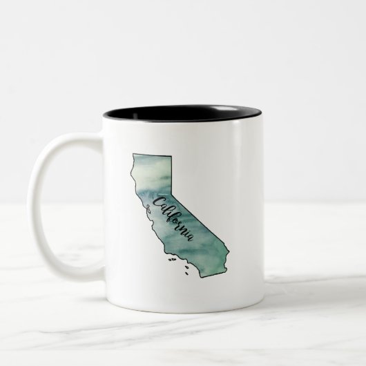 California Staat Map Zweifarbige Tasse (Links)