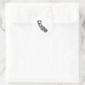 California Staat Name Word Art Black Runder Aufkleber (Tasche)