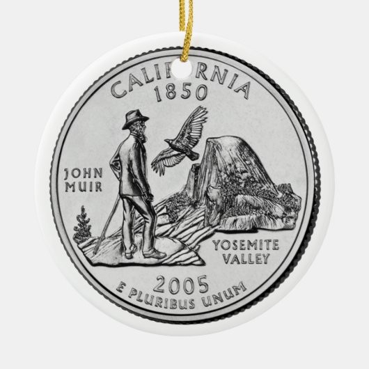 California Staat Quarter Keramik Ornament (Vorne)