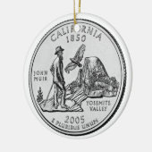 California Staat Quarter Keramik Ornament (Links)