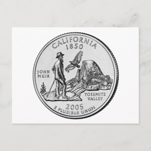 California Staat Quarter Postkarte (Vorderseite)