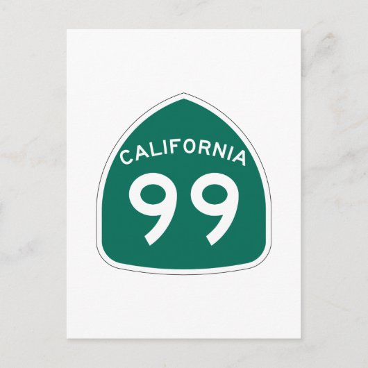 California Staat Route 99 Postkarte (Vorderseite)