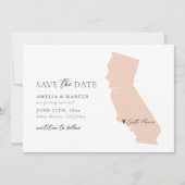 California Staat Save the Date Card Einladung (Vorderseite)