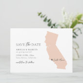 California Staat Save the Date Card Einladung (Stehend Vorderseite)