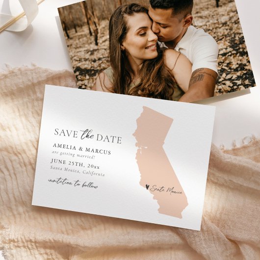 California Staat Save the Date Card Einladung