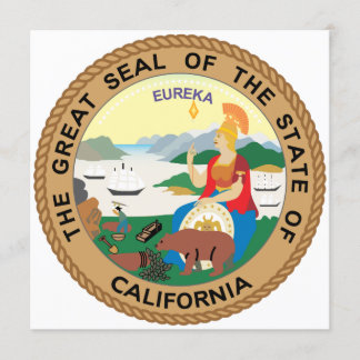 California Staat Siegel Einladung