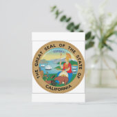 California Staat Siegel Postkarte (Stehend Vorderseite)