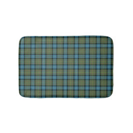 California Staat Turquoise und Moss Green Tartan Badematte