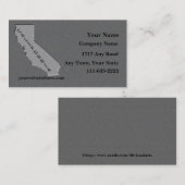 California Staat Visitenkarte geschnitzten Stein L (Vorne/Hinten)