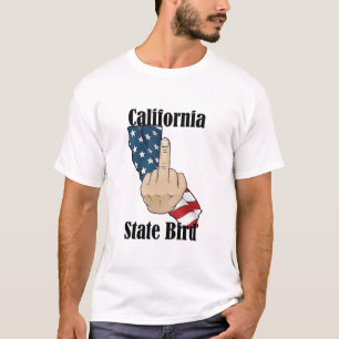 California Staat Vogel T - Shirt Mittelfinger