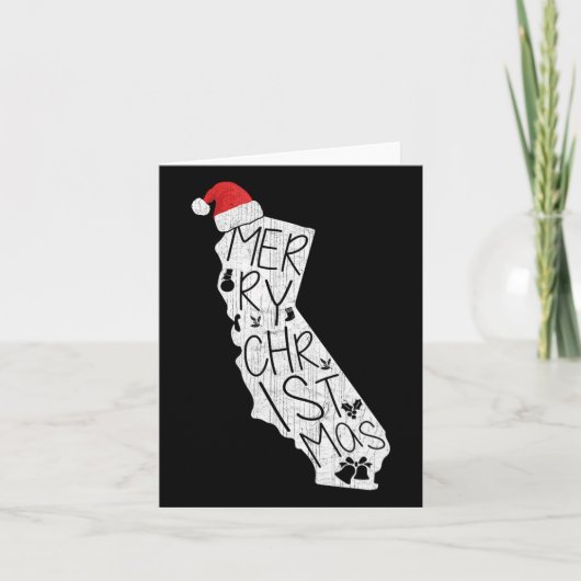 California Staat Weihnachten Graphic Ugly Xmas Swe Karte (Vorderseite)