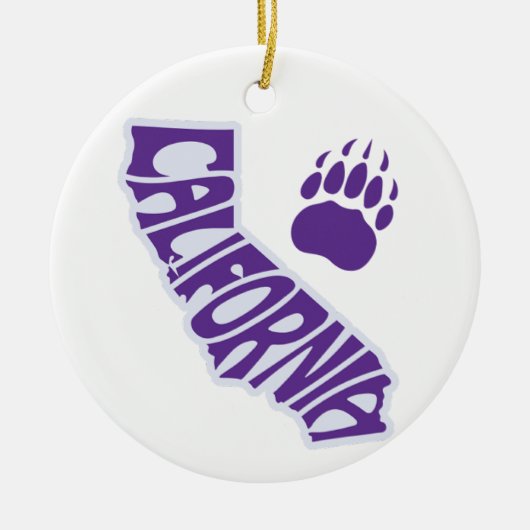 California Staat Weihnachtsbaum Keramik Ornament (Vorne)