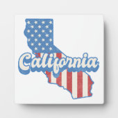 California Stars & Stripes Silhouette Fotoplatte (Vorderseite)
