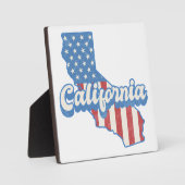 California Stars & Stripes Silhouette Fotoplatte (Vorderseite)