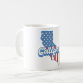 California Stars & Stripes Silhouette Kaffeetasse (Vorderseite Links)