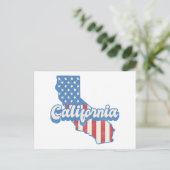 California Stars & Stripes Silhouette Postkarte (Stehend Vorderseite)