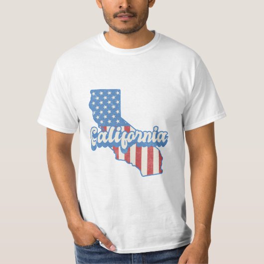 California Stars & Stripes Silhouette T-Shirt (Vorderseite)