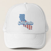 California Stars & Stripes Silhouette Truckerkappe (Vorderseite)