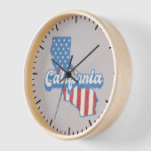 California Stars & Stripes Silhouette Uhr (Winkel)