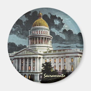 California State Capitol Mondlicht Magnet