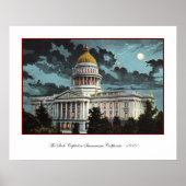 California State Capitol Moonlight Poster (Vorne)