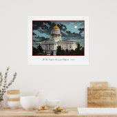 California State Capitol Moonlight Poster (Küche)