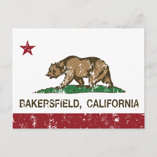 California State Flag Bakersfield Postkarte (Vorderseite)