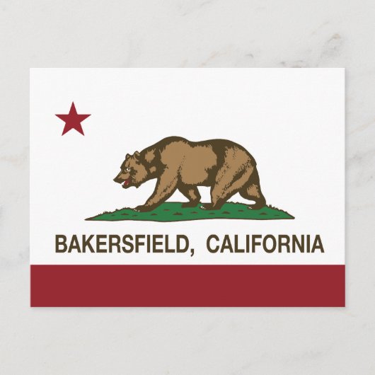 California State Flag Bakersfield Postkarte (Vorderseite)