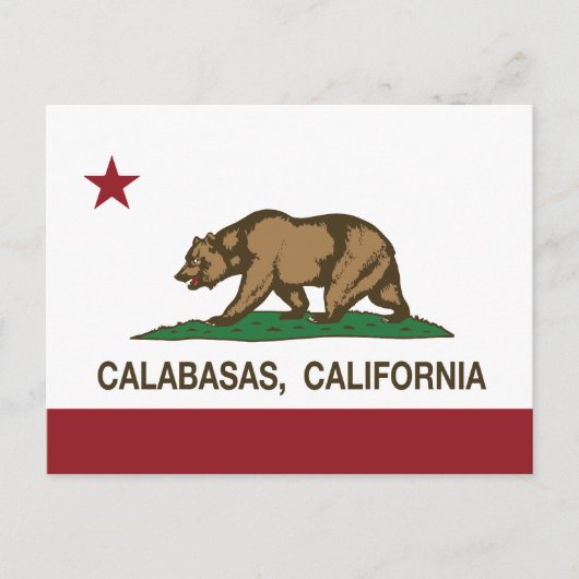 California State Flag Calabasas Postkarte (Vorderseite)